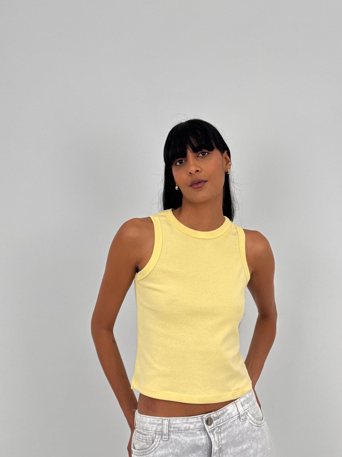 Blusa Dama Algodón blank, color amarillo claro - Tu Prenda