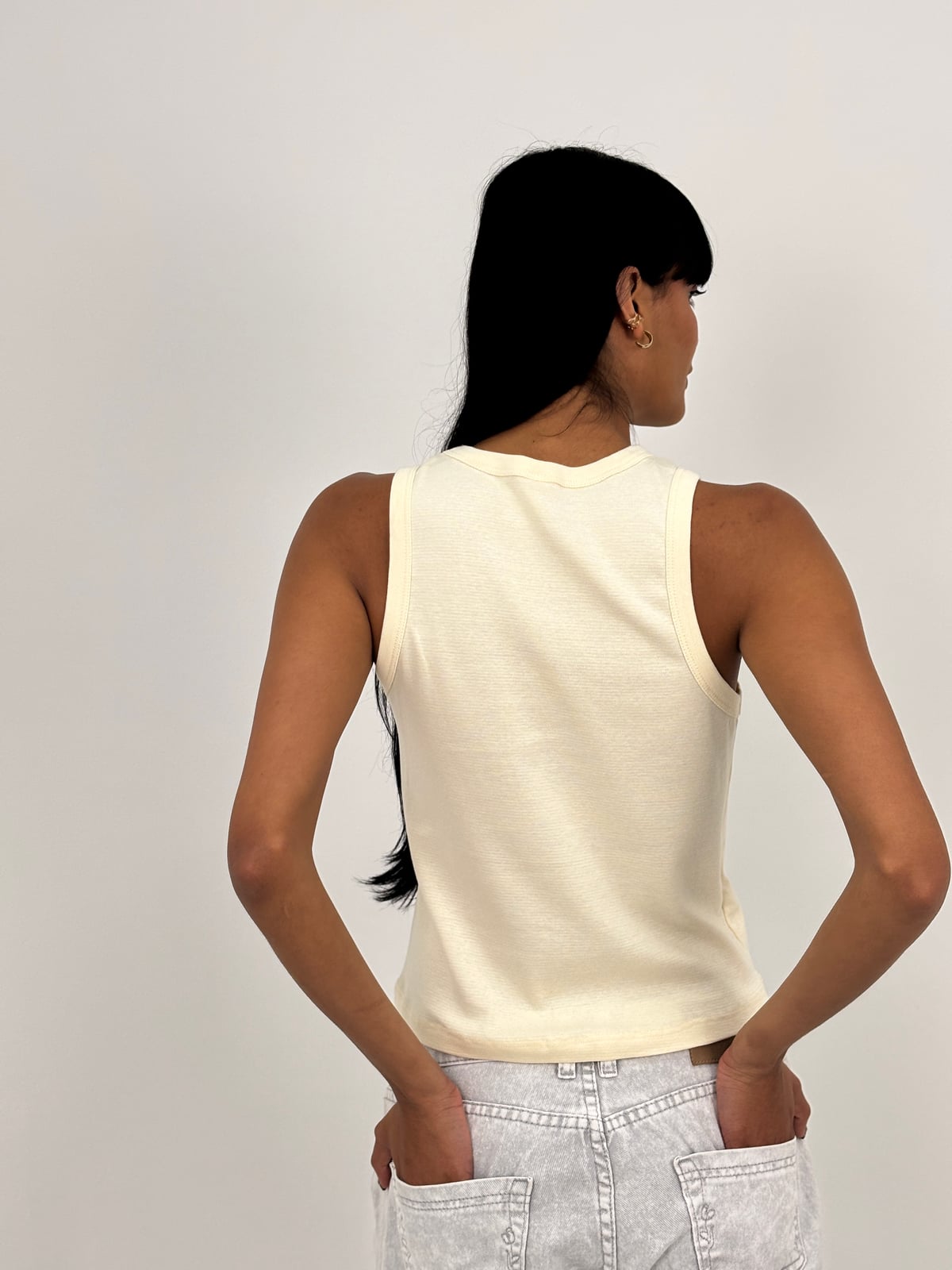 Blusa Dama Algodón blank, color vainilla - Tu Prenda