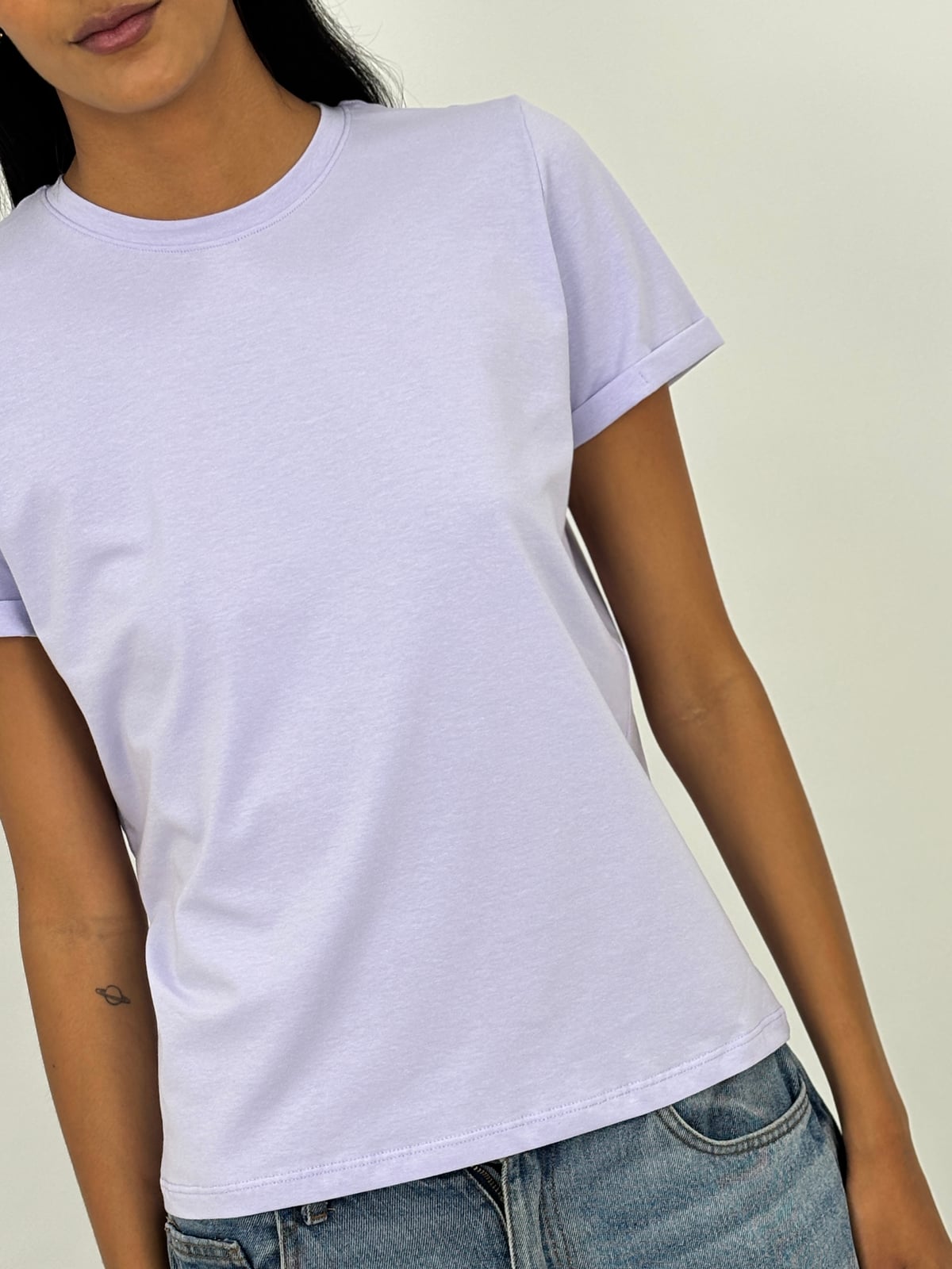 Camiseta Tela Fría Dama blank, color lila - Tu Prenda