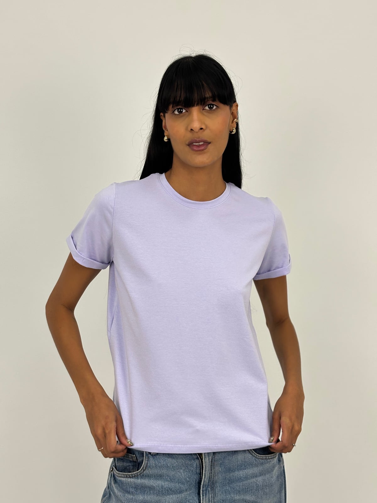 Camiseta Tela Fría Dama blank, color lila - Tu Prenda
