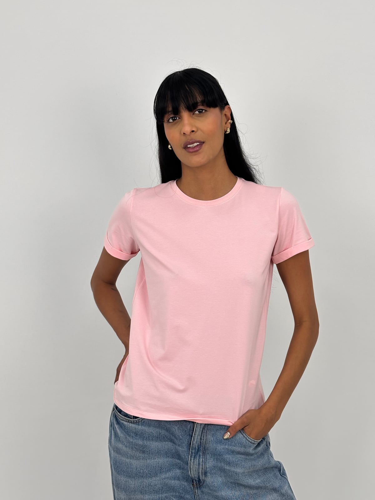 Camiseta Tela Fría Dama blank, color rosado - Tu Prenda