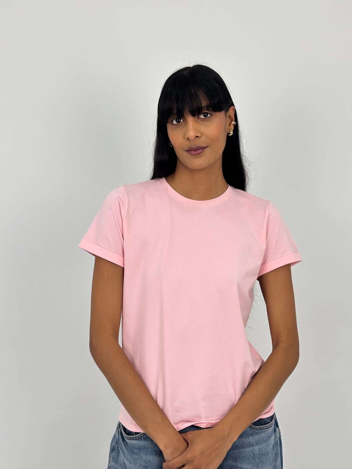 Camiseta Tela Fría Dama blank, color rosado - Tu Prenda