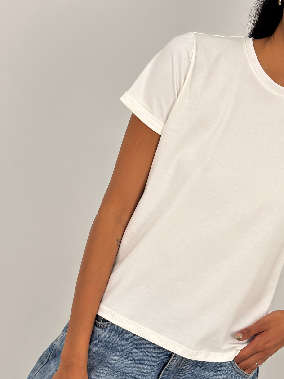 Camiseta Tela Fría Dama blank, color vainilla - Tu Prenda