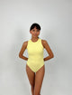 Body Dama Rib blank, color amarillo sesgo amarillo - Tu Prenda