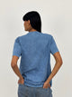 Camiseta Acid Wash Regular Fit blank, color azul - Tu Prenda