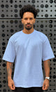 Camiseta Oversize Lisa blank, color azul medio - Tu Prenda