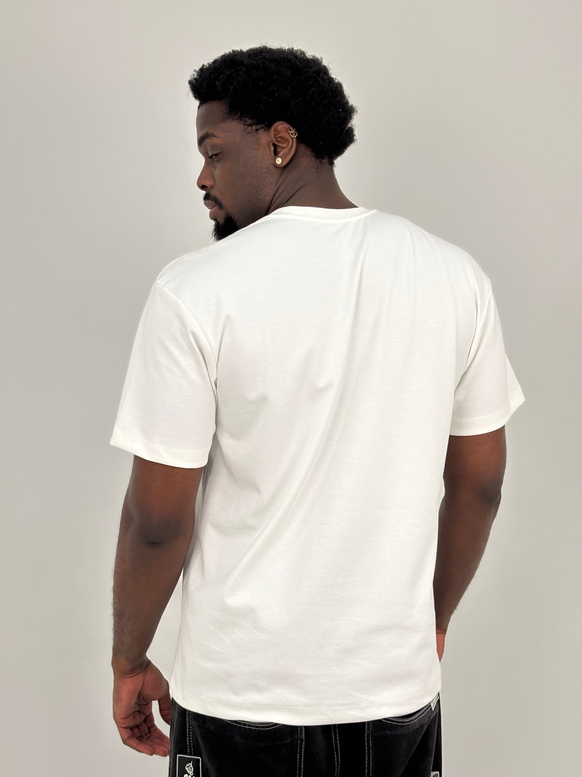 Camiseta Qatar Semioversize blank, color blanco - Tu Prenda
