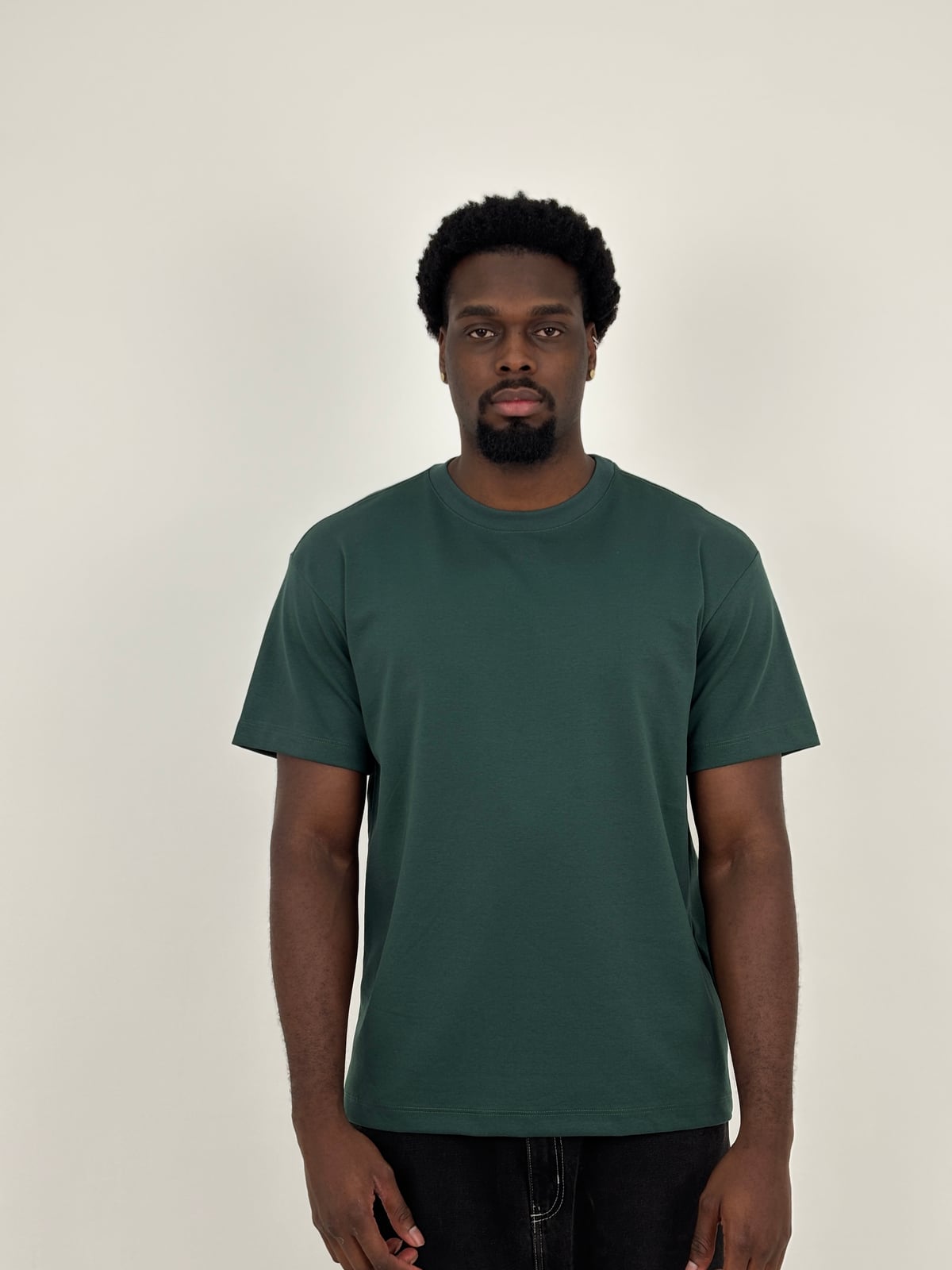 Camiseta Qatar Semioversize blank, color verde esmeralda - Tu Prenda