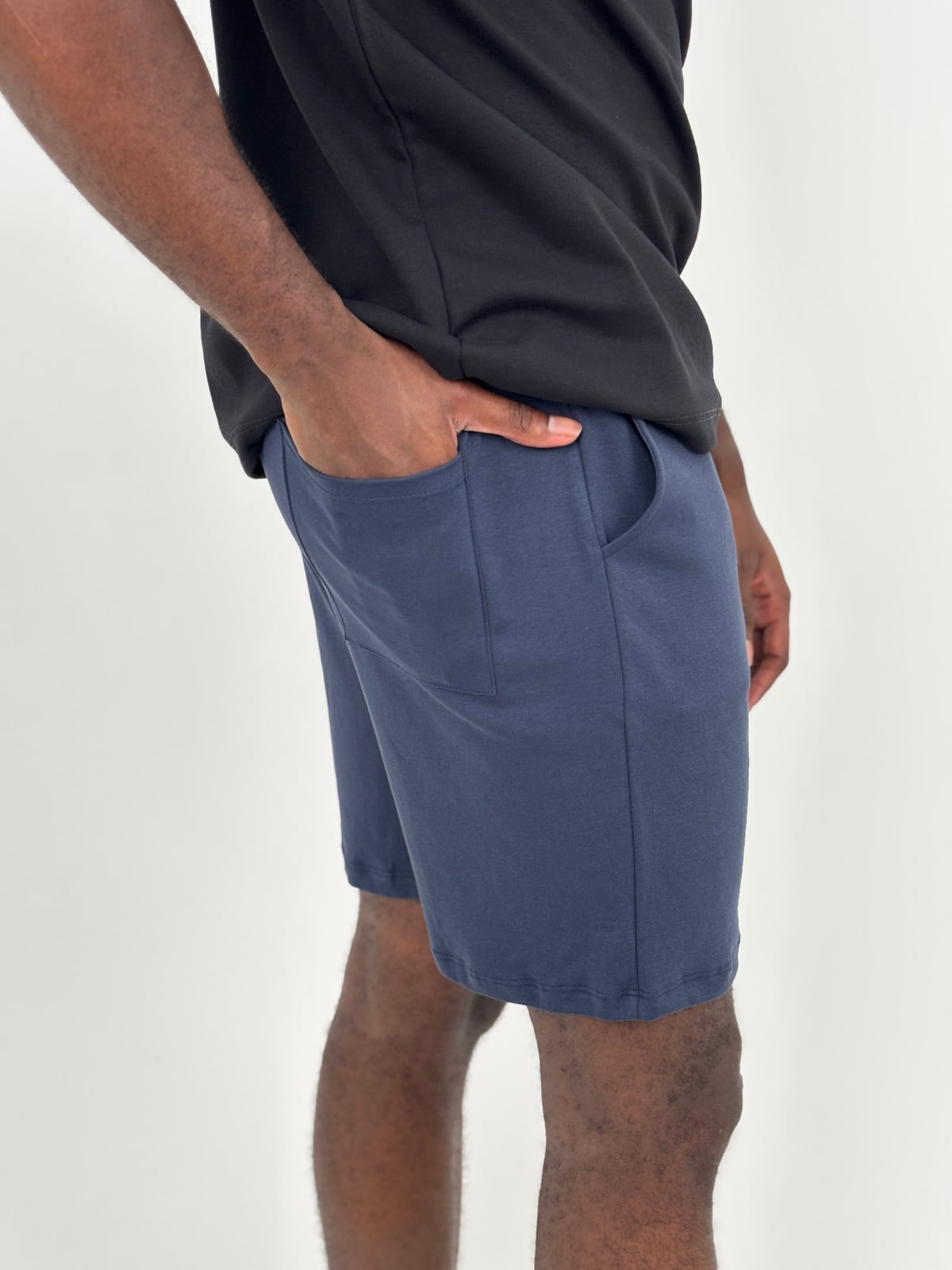 Pantaloneta Qatar Hombre blank, color navy - Tu Prenda